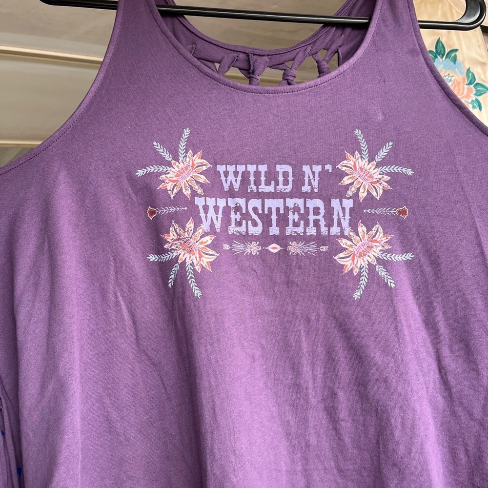 Boot Barn Wild N' Western Purple Tank Top